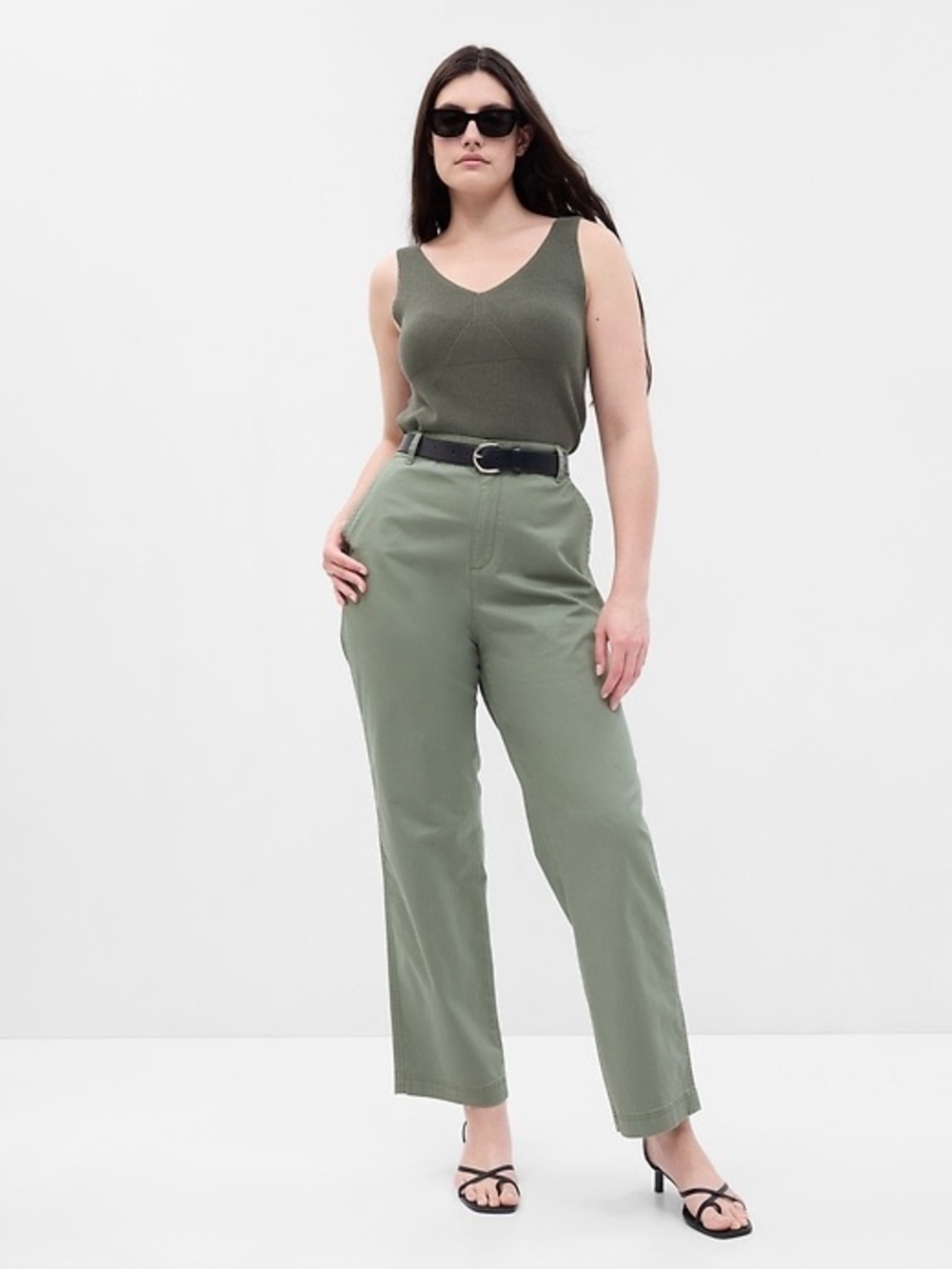 GAP Wide Leg Girlfriend Khaki pants sz 8